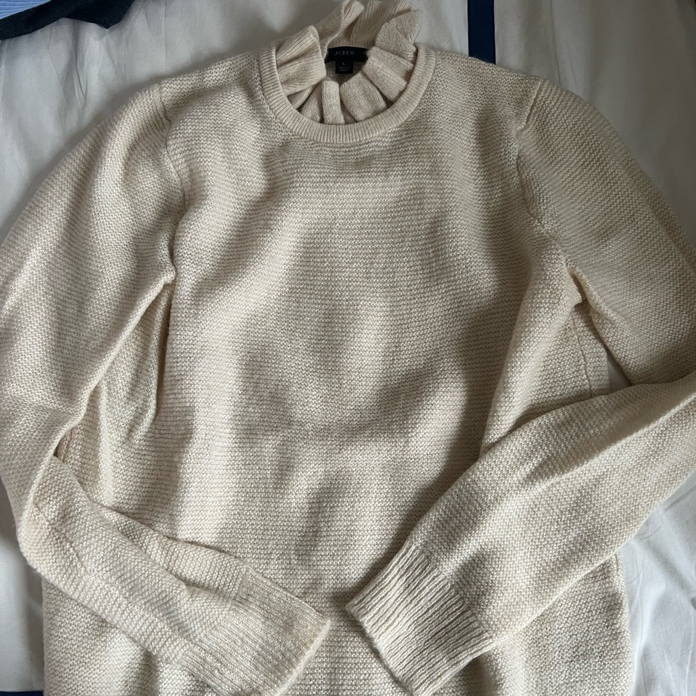 J. Crew Ruffle Neck Sweater
